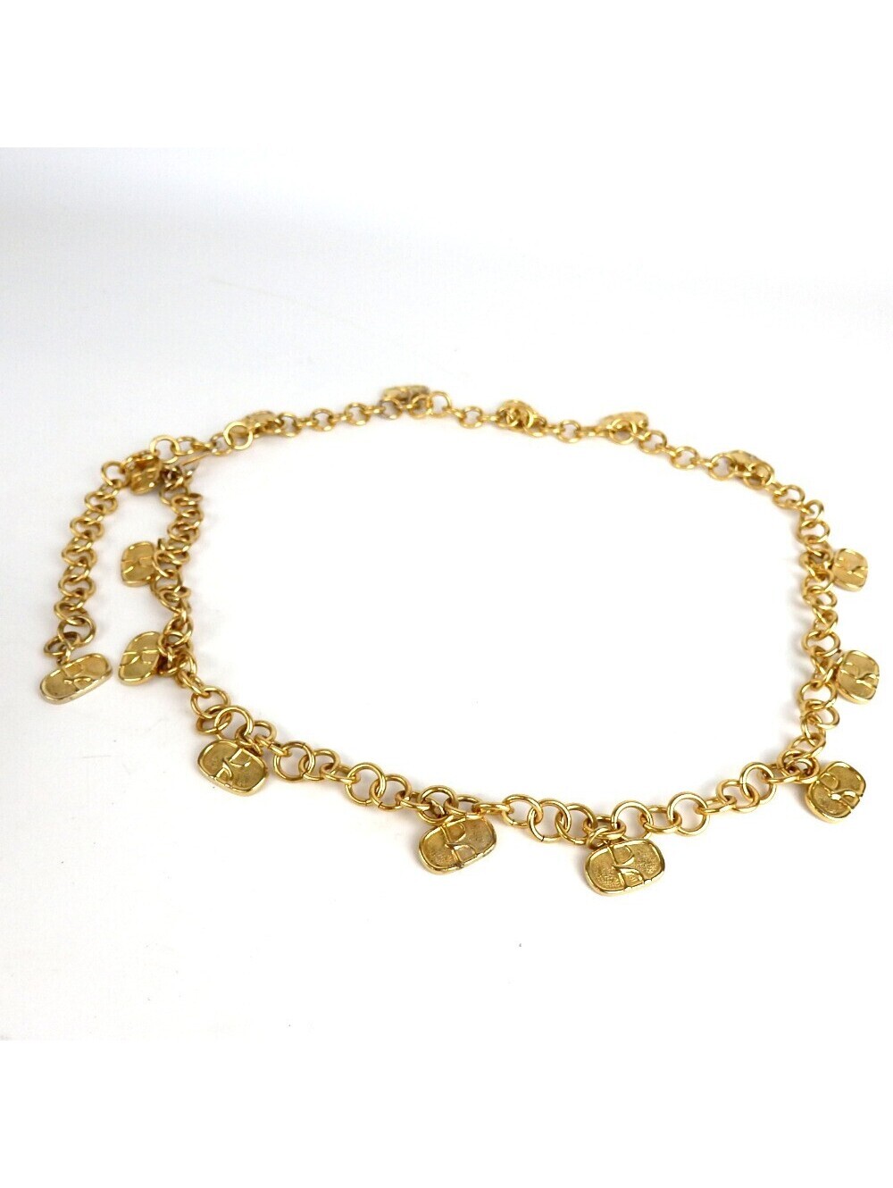 Authentic  Roberta di Camerino chain belt metal[Used]